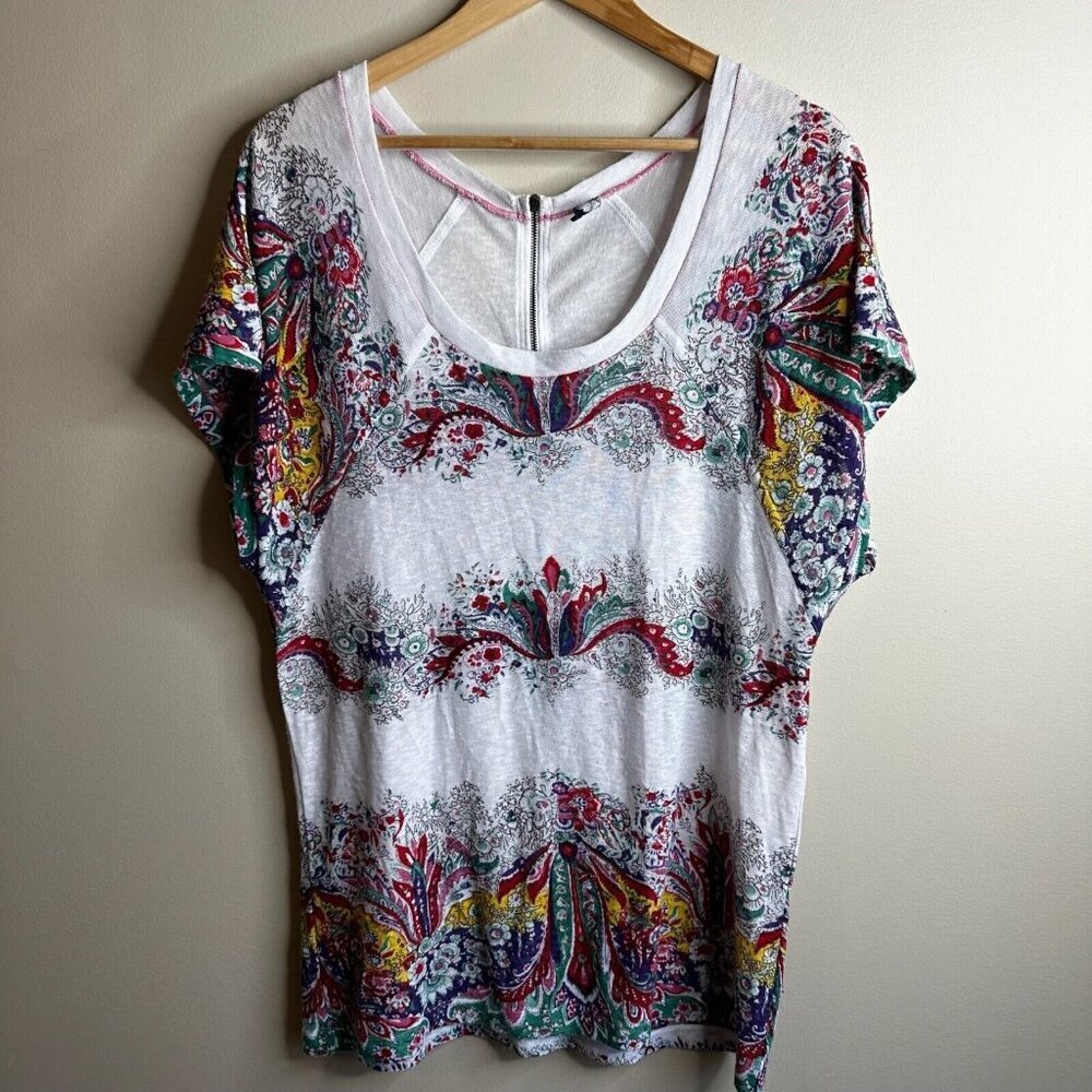 Free People Multicolor Short Sleeve Tee